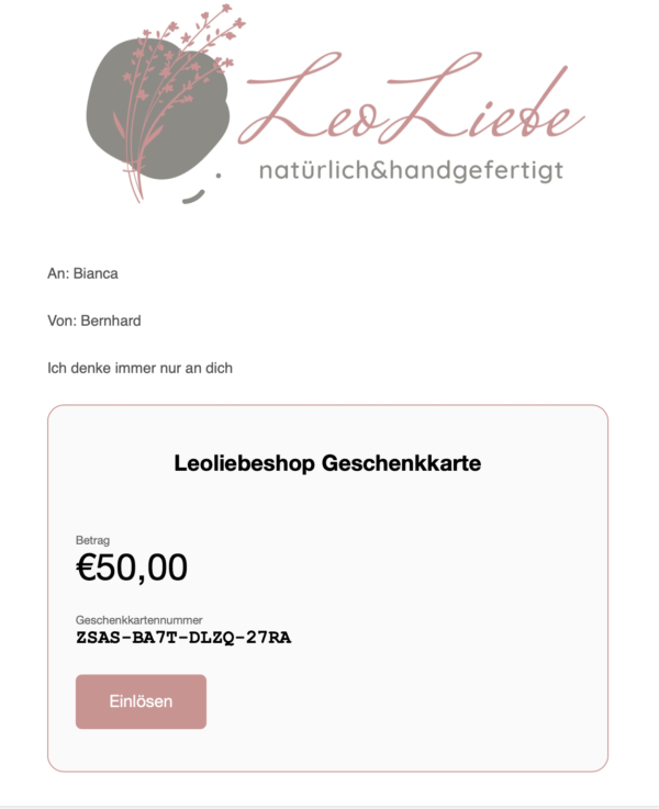 Geschenkgutschein Digital