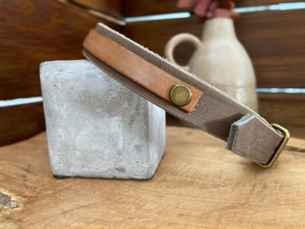 Hundehalsband Makani mit Lederdekor