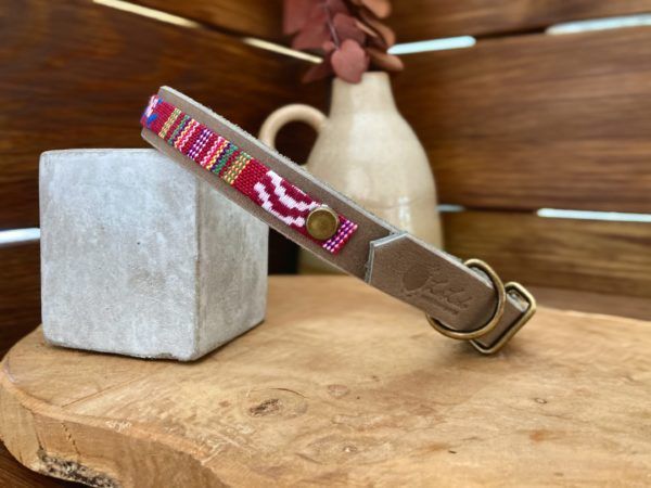 Hundehalsband Makani ethno bunt mit Driftwood