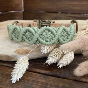 "Vegan Boho" Hundehalsband