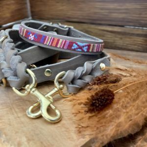 Hundeset Makani in Driftwood mit ethno bunt Dekor