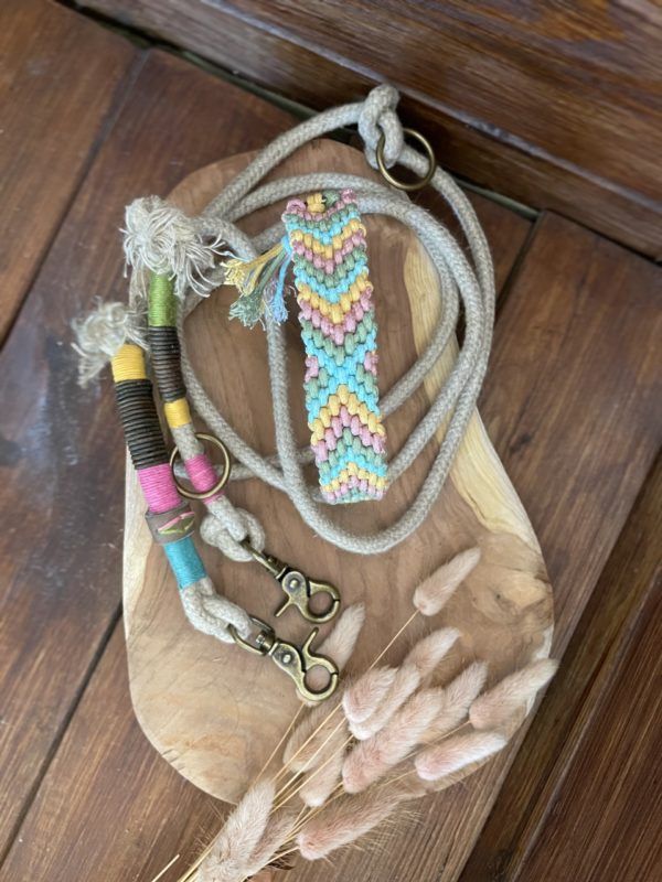 Hundehalsband "Mirror" aus Statement Makramee