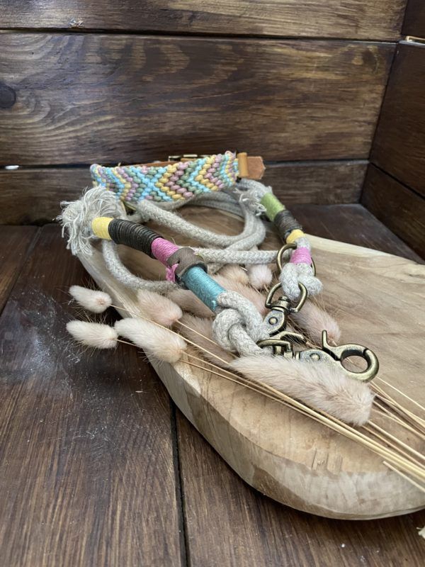 Hundehalsband "Mirror" aus Statement Makramee